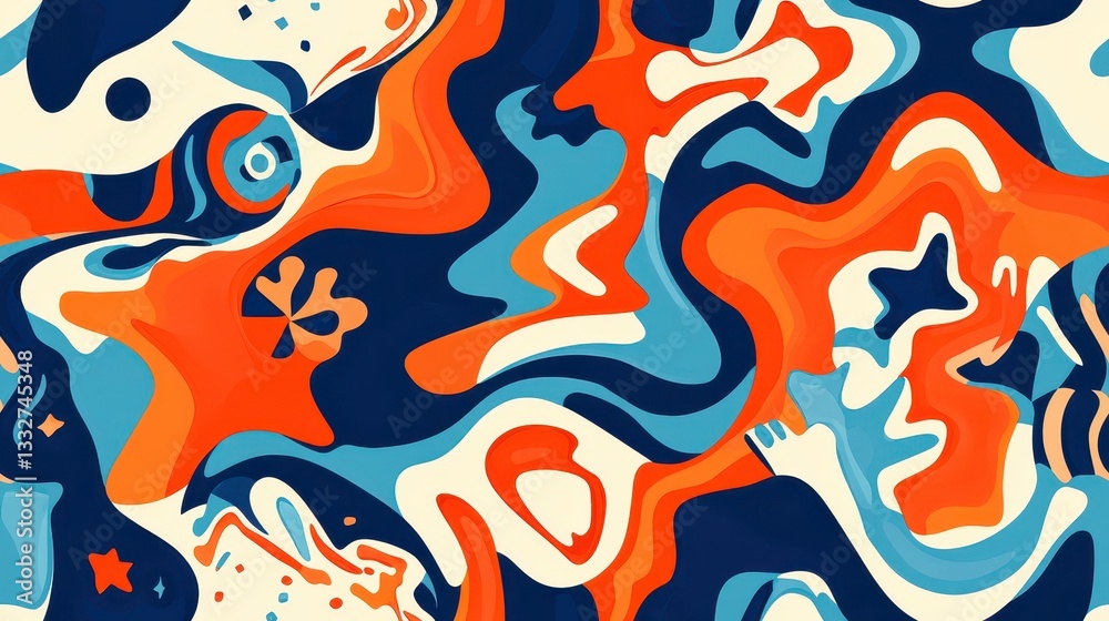 Iconic Texas Elements in a Seamless Stylized Pattern with Vibrant Colors and Artistic Shapes for Trendy Design Projects Iconic Texas Elements in a Seamless Stylized Pattern with Vibrant Colors and Artistic Shapes for Trendy Design Projects