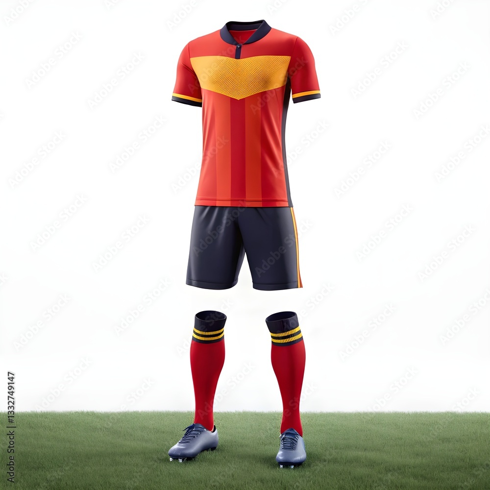 Obraz premium Soccer uniform concept, football jersey, sports jersey, jersey design, sport, football, soccer uniform, mockup