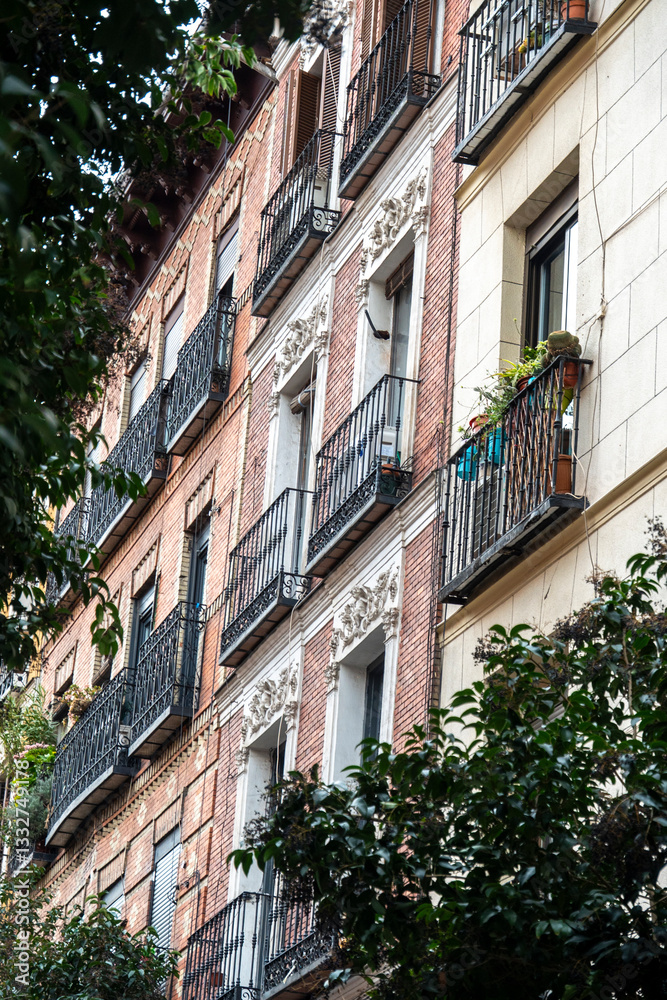 Fototapeta premium Spanish balconies in the heart of Madrid