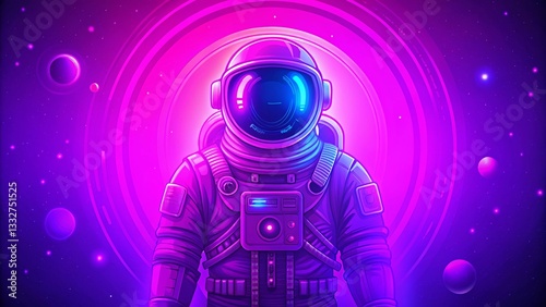 Obraz na płótnie Futuristic Space Exploration Suit The Cosmic Armor w salonie