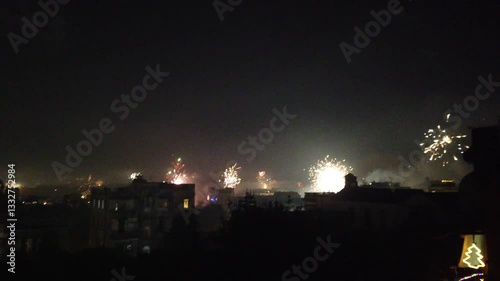 Fireworks on New Year's Eve in Southern Italy.