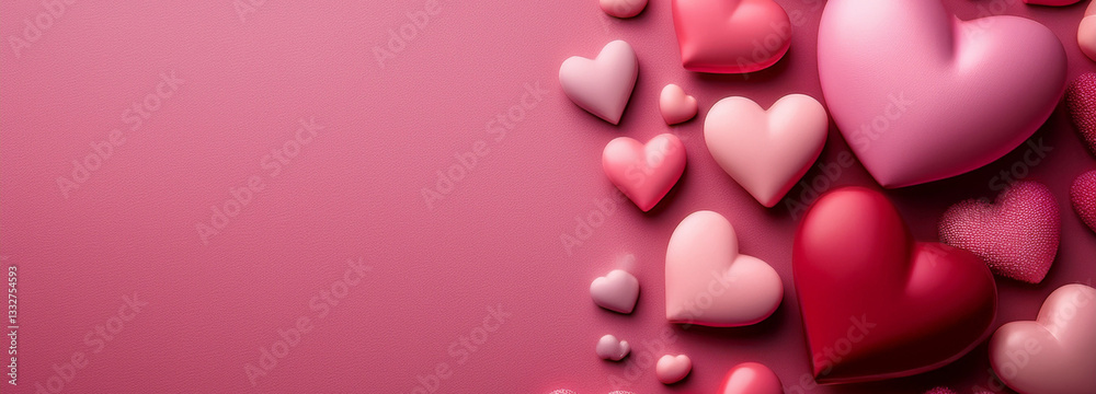Valentine's Day thematic background with a pink heart Valentine's Day thematic background with a pink heart