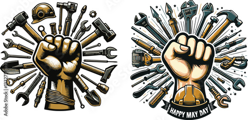 Happy May Day T-Shirt Design Vector Illustration Art-7