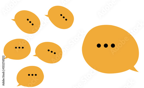 Chat speech bubble for messaging. Blue and gray speech bubble