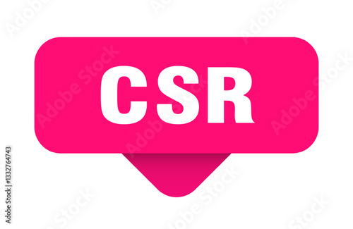 csr sticker. csr sign on transparent background
