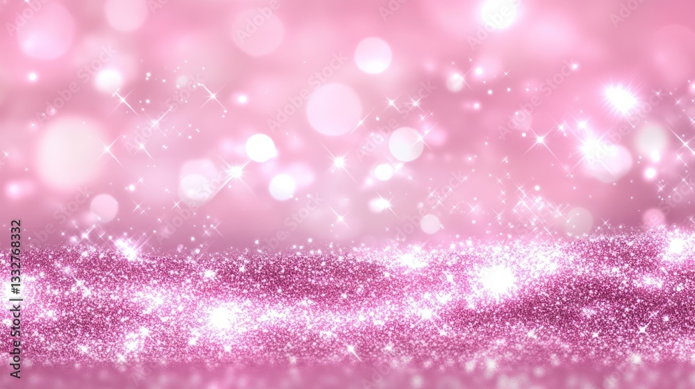 Pink Glitter Sparkle Background: A Festive, Shimmering Scene Pink Glitter Sparkle Background: A Festive, Shimmering Scene