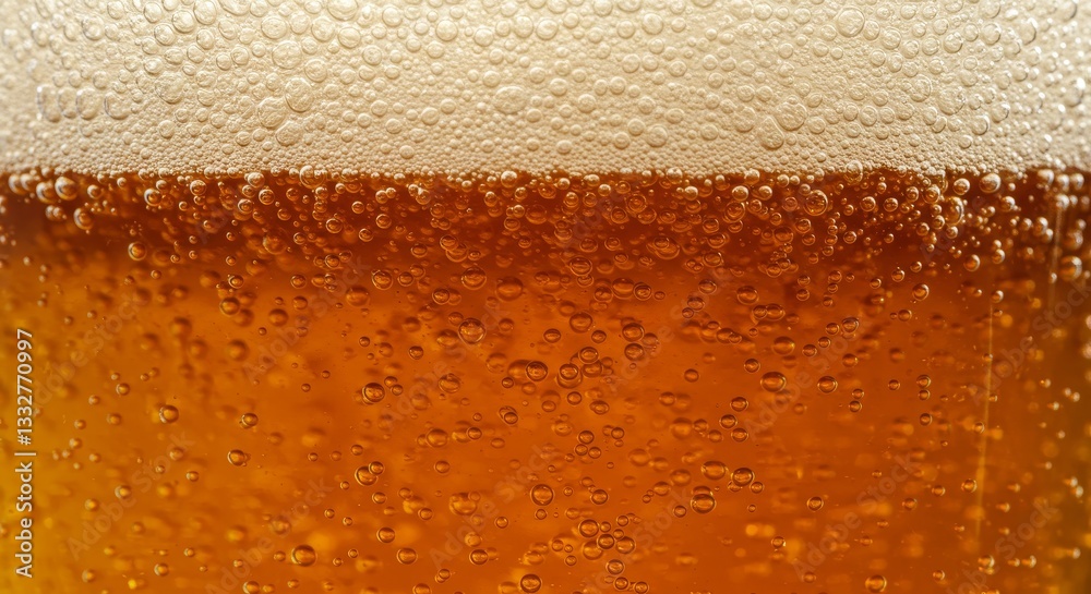 Golden Beer Bubbles Close Up - Close-up of a glass of beer, showcasing the golden liquid and tiny bubbles. Refreshing, crisp, and inviting Golden Beer Bubbles Close Up - Close-up of a glass of beer, showcasing the golden liquid and tiny bubbles. Refreshing, crisp, and inviting