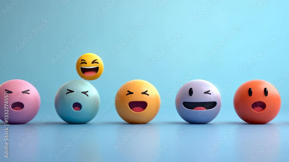 Colorful 3D Emojis: A Playful Expression of Moods and Emotions Colorful 3D Emojis: A Playful Expression of Moods and Emotions