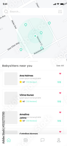 Cuadro en lienzo Babysitter App, Childcare App, Nanny Finder, Parenting Assistant, Infant Care Ap