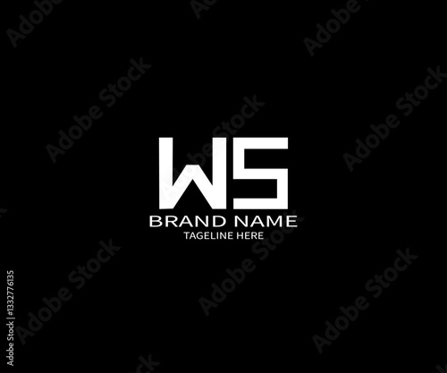 WS Monogram Logo Design in Minimalist Black and White – Bold Modern Branding Identity