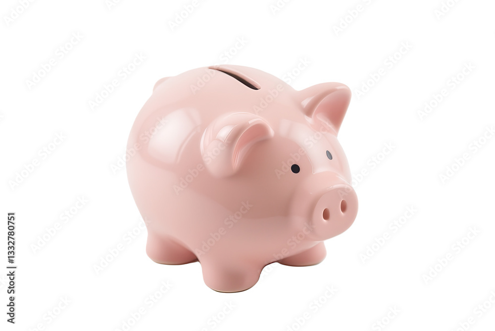 Cute Pink Piggy Bank for Saving Money and Personal Finance Management Cute Pink Piggy Bank for Saving Money and Personal Finance Management