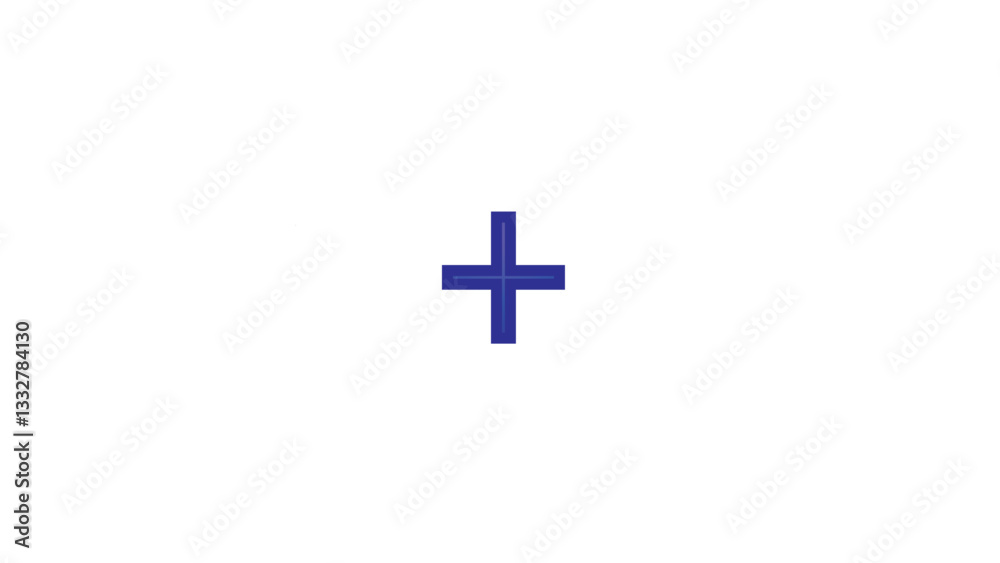 Fototapeta premium Abstract multiplication of red cross. simple on white background.