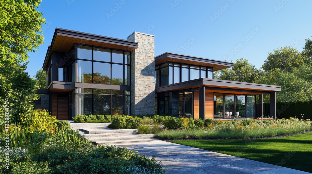 Stylish Modern House with Unique Architectural Features Stylish Modern House with Unique Architectural Features