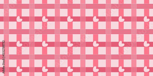 Seamless repeating pattern with hearts