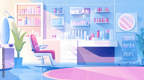 Professional Beauty Salon Abstract Concept Vector Illustration for Cosmetics Website Design
