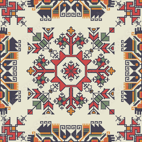 Bulgarian embroidery pattern 132