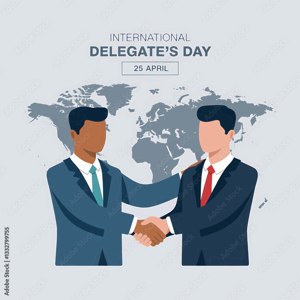 Banner design with a beautiful art and illustration about International Delegate's Day. Banner design with a beautiful art and illustration about International Delegate's Day.