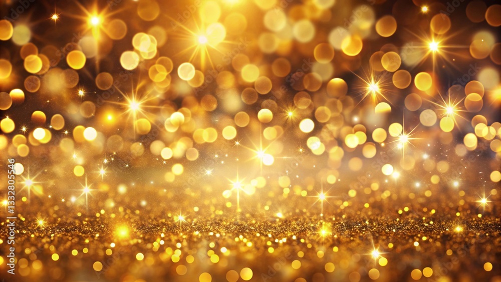 Golden Bokeh Lights Festive Abstract Background Golden Bokeh Lights Festive Abstract Background