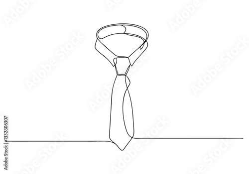 minimalist black line art tie clip art preview