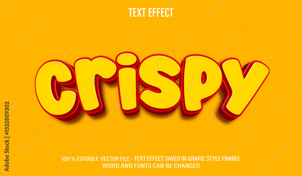 Crispy Snack 3d editable text effect style