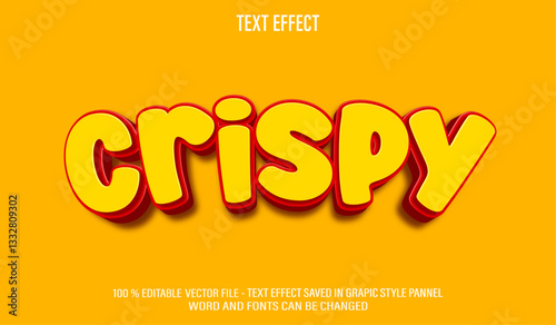 Crispy Snack 3d editable text effect style