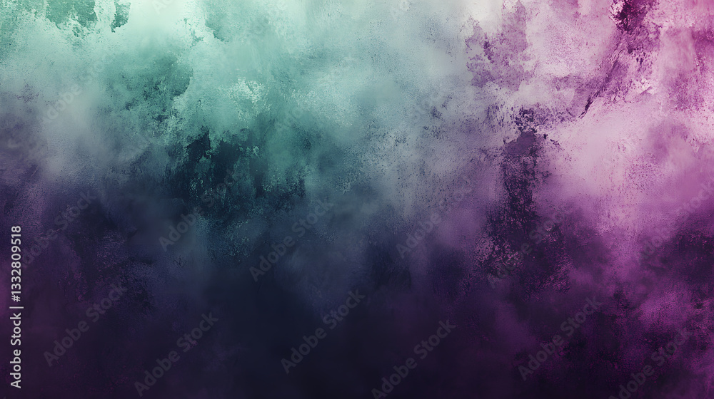 Fototapeta premium Abstract Teal and Purple Watercolor Texture Background