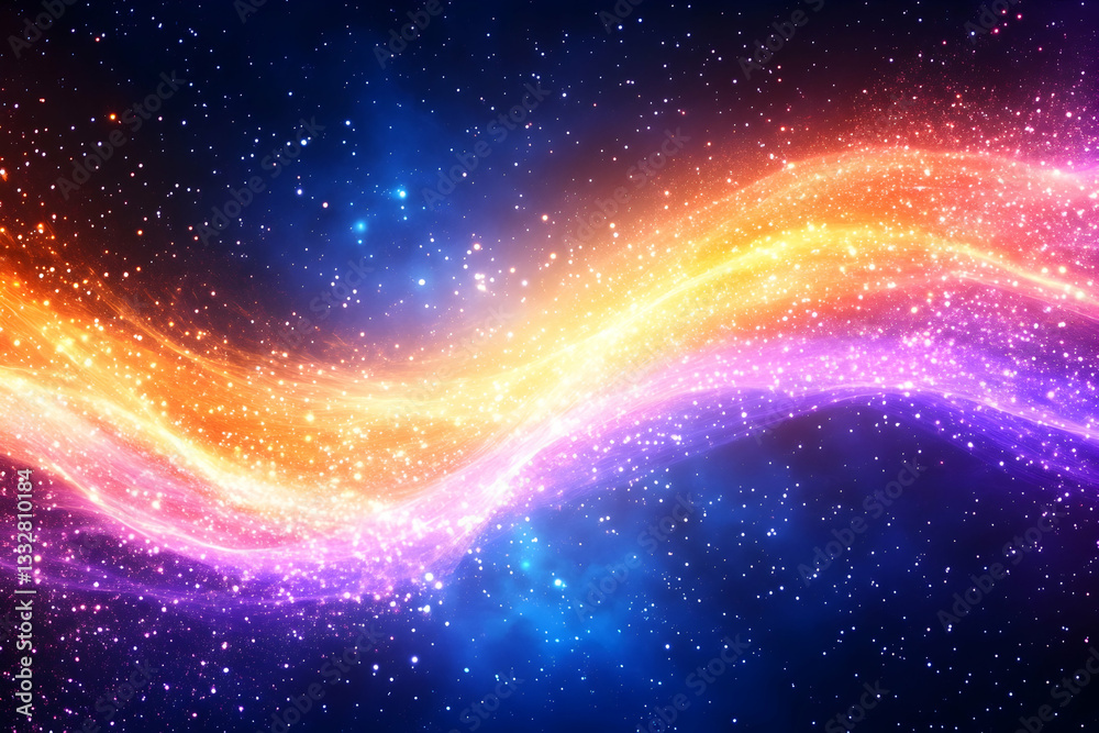 Obraz premium Abstract cosmic energy waves