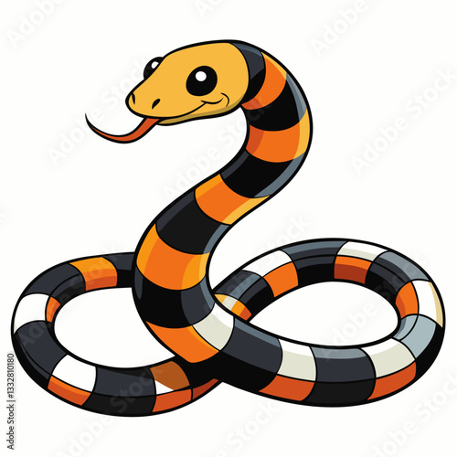 Charming Snake Cartoon