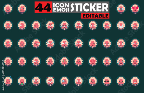 Diverse collection of Judge Emoji Icons expressing a range of emotions