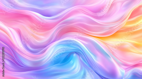 Wallpaper Mural Abstract Liquid Flow, Pastel Colors,  Dynamic Background Torontodigital.ca