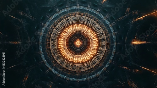 Classic circle mandala showcasing ornamental elegance and striking vibrant composition high resolution wallpaper