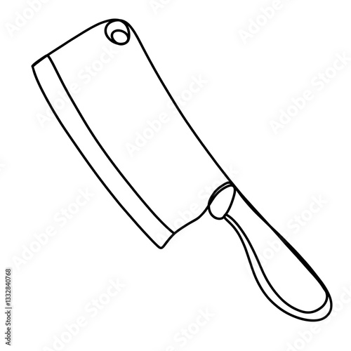 Cleaver one continuous line art drawing