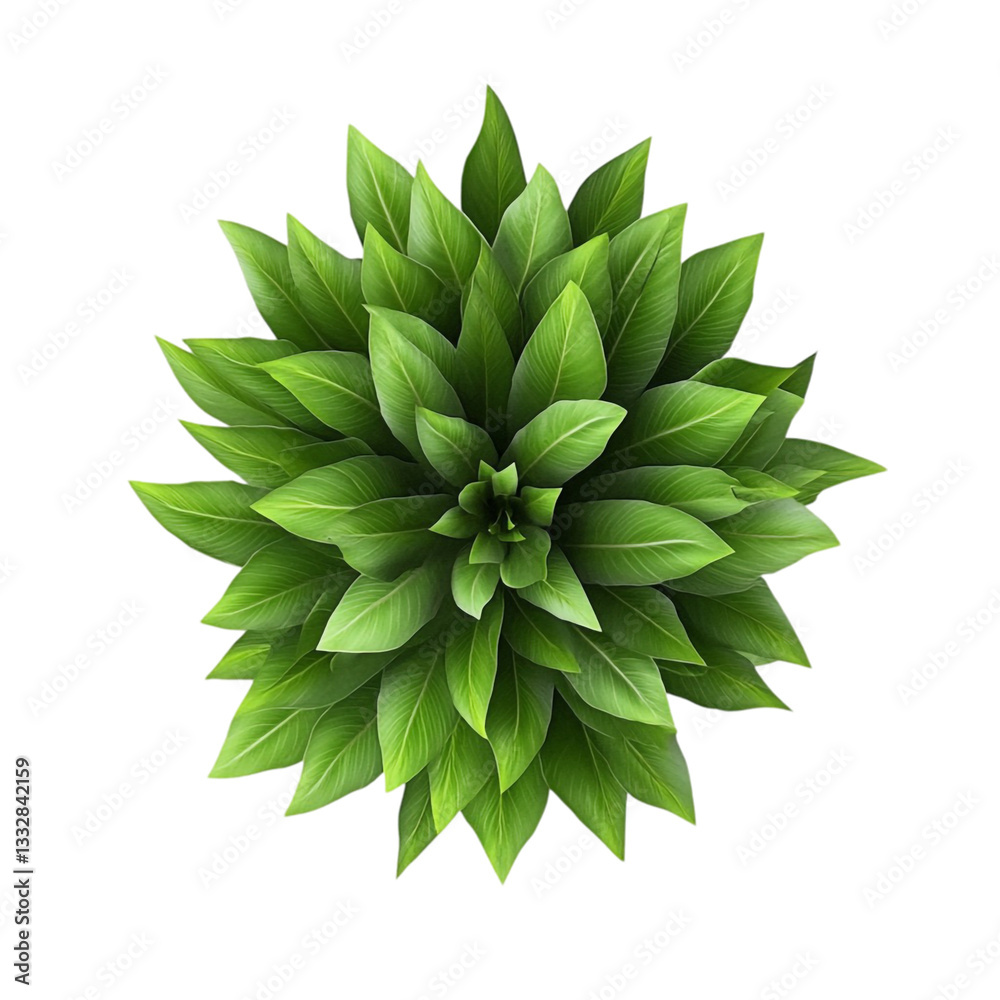 Lush Green Plant Top View Vibrant Nature Tranquility, Lush Green Plant Top View Vibrant Nature Tranquility,