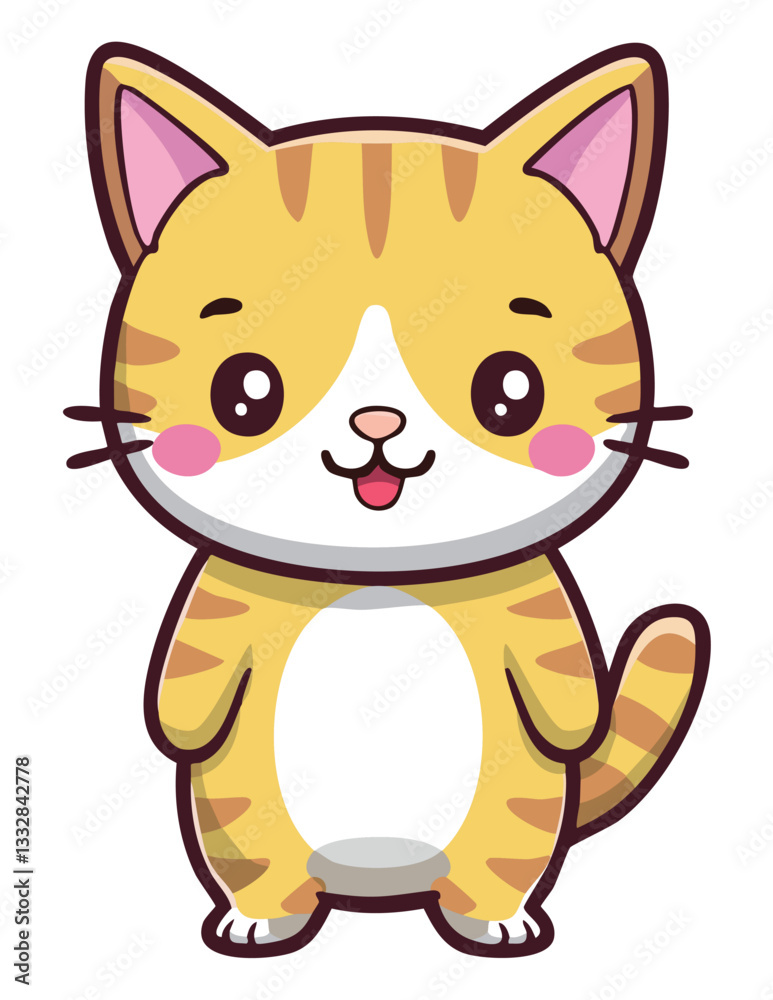 Cats Illustration Cute Cat Pastel Color Cats Illustration Cute Cat Pastel Color