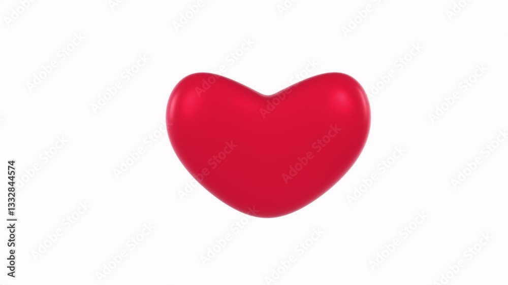 Red heart shape isolated on white background Red heart shape isolated on white background