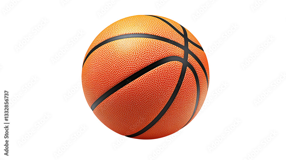 Fototapeta premium Simple Basketball with Smooth Background PNG