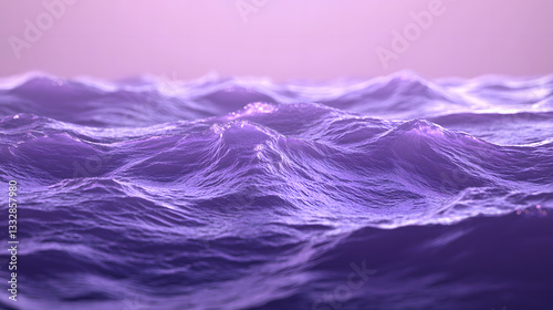 Abstract Purple Ocean Waves Serene Textured Seascape