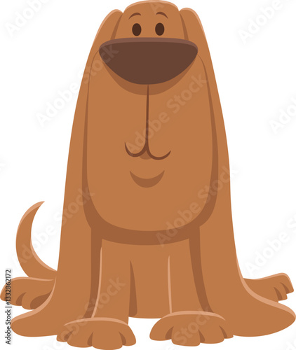 cartoon funny brown dog animal character