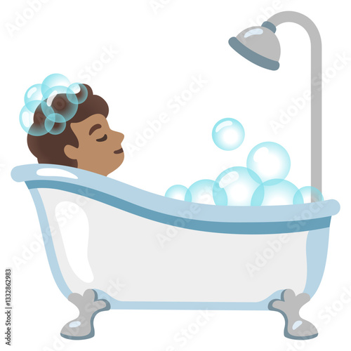 Person Taking a Bath

