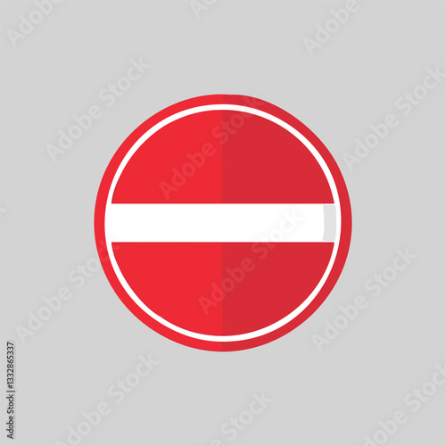 Free Download No entry sign red circle, white line - GFXLoad