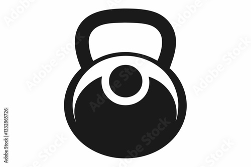 kettlebell line art silhouette vector illustration