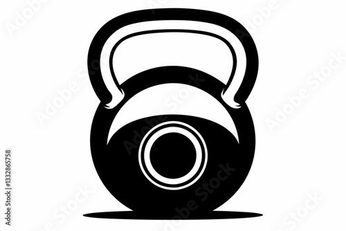 kettlebell line art silhouette vector illustration