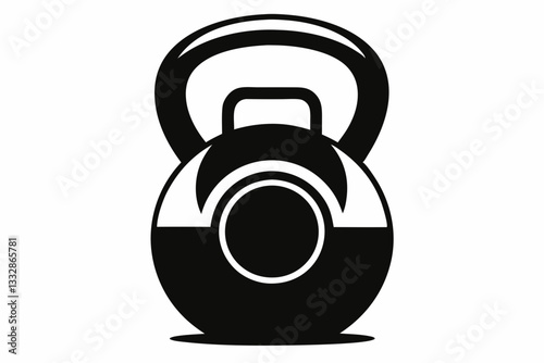 kettlebell line art silhouette vector illustration