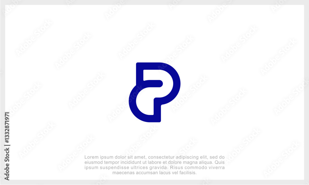 Obraz premium Letter P Logo Template Design Vector Illustration 