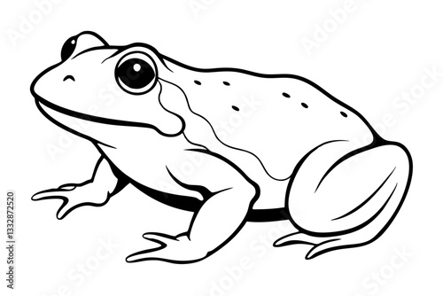 toad line art silhouette vector illustration