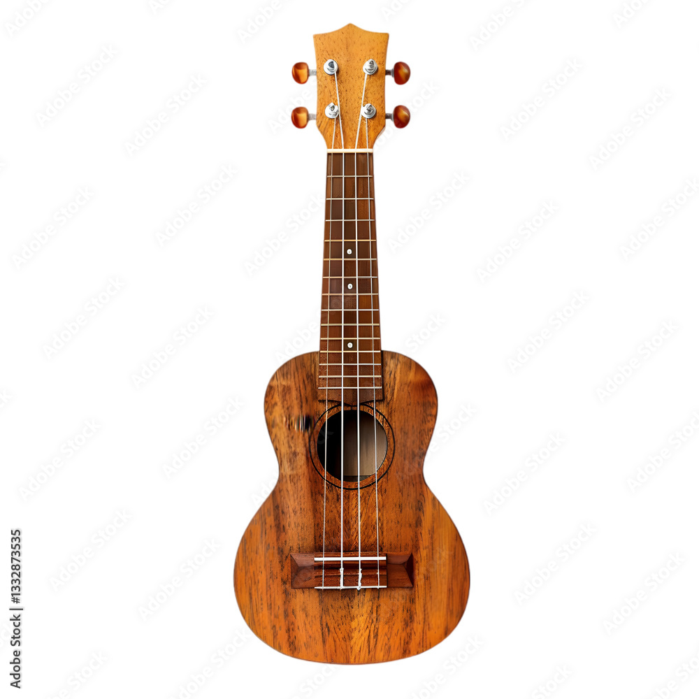 Obraz premium Soprano Ukulele for Mahogany Wood, Music Instrument.