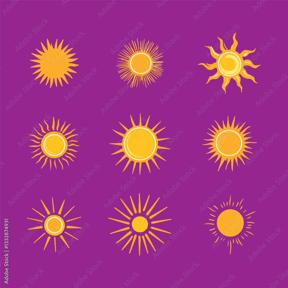 sun set vector