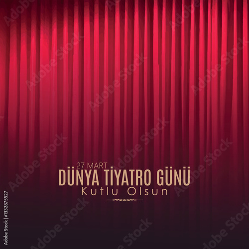 Dünya Tiyatro günü kutlama tasarımı. özel tasarım. Translation: World Theatre Day celebration design. special design.