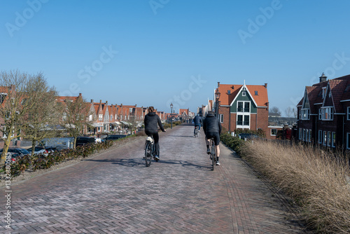 Wallpaper Mural Tourists destination in North Holland, old authentic fishermen village Volendam near Amsterdam with old houses and narrow streets Torontodigital.ca