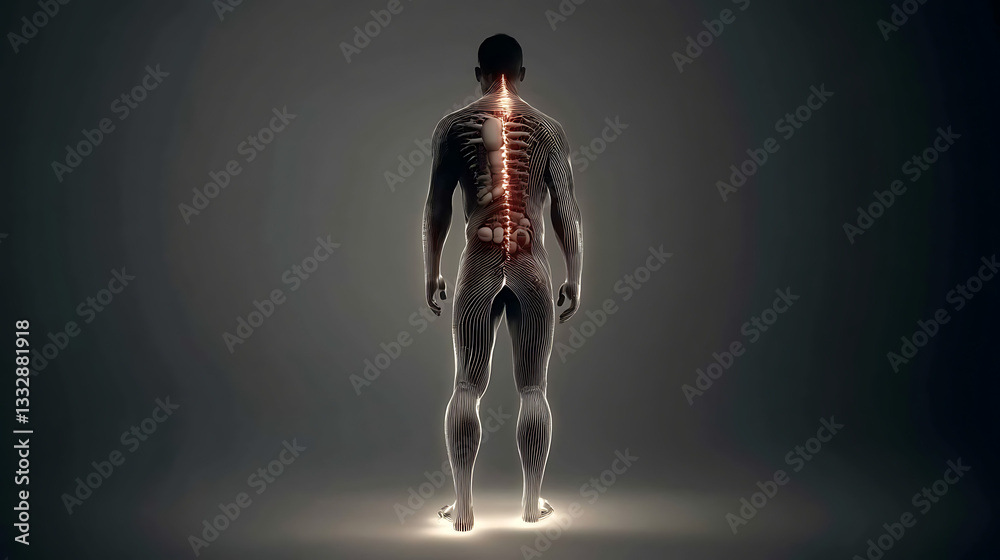 Obraz premium A conceptual vision of the future where humans wear biotech-enhanced suits that adapt to the environment